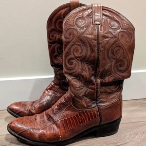 Cowboy boots Genuine Leather snake/Croc skin